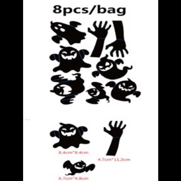 8pcs Ghost & Hand Pattern Wall Sticker - Picture 2 of 2